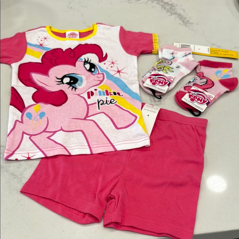 Pink Pie My Little Pony Kids Pajamas Set - Pink